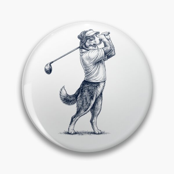 Item preview, Vintage Australian Shepherd Playing Golf Golfer Dog Lover designed and sold by TerryConnells.