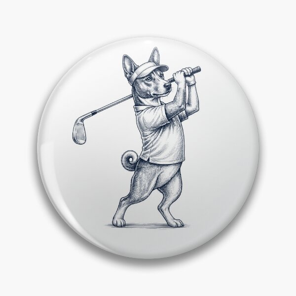 Item preview, Vintage Basenji Playing Golf Golfer Dog Lover designed and sold by TerryConnells.