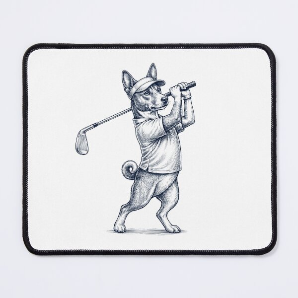 Item preview, Vintage Basenji Playing Golf Golfer Dog Lover designed and sold by TerryConnells.
