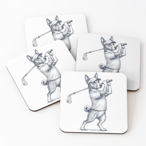 Item preview, Vintage Basenji Playing Golf Golfer Dog Lover designed and sold by TerryConnells.