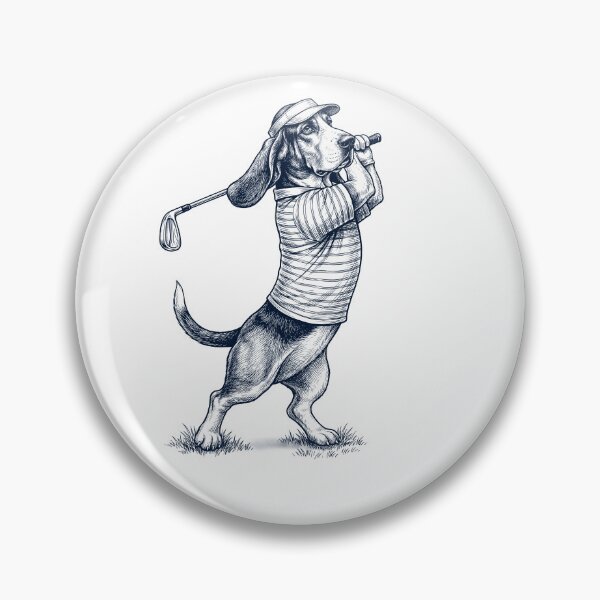 Artikelvorschau, Vintage Basset Hound spielt Golf, Golfer, Hundeliebhaber entworfen und verkauft von TerryConnells.