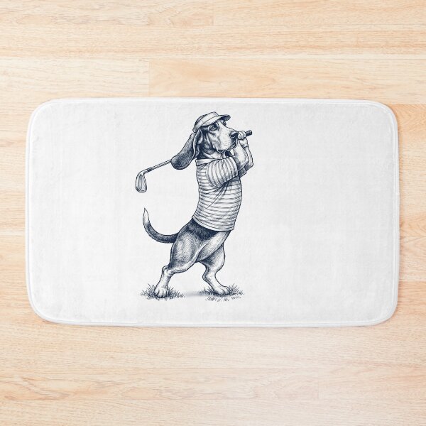 Item preview, Vintage Basset Hound Playing Golf Golfer Dog Lover designed and sold by TerryConnells.