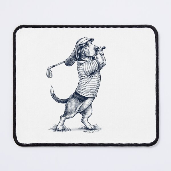 Item preview, Vintage Basset Hound Playing Golf Golfer Dog Lover designed and sold by TerryConnells.