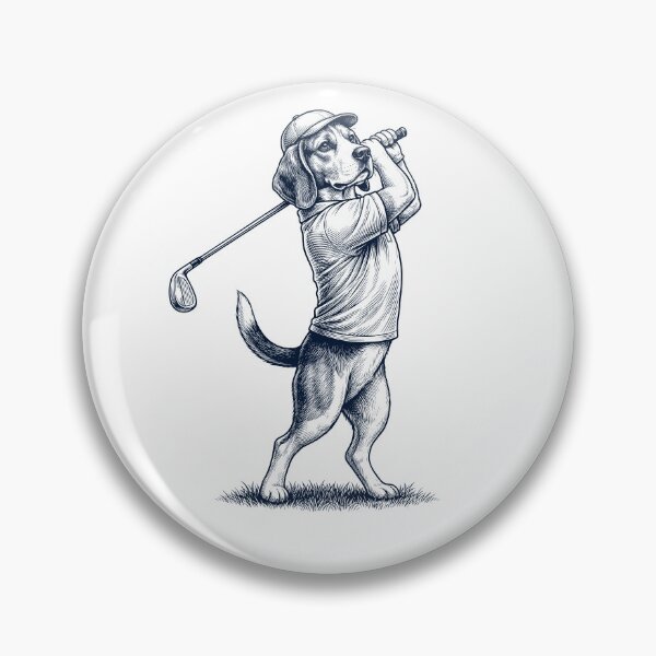 Item preview, Vintage Beagle Playing Golf Golfer Dog Lover designed and sold by TerryConnells.