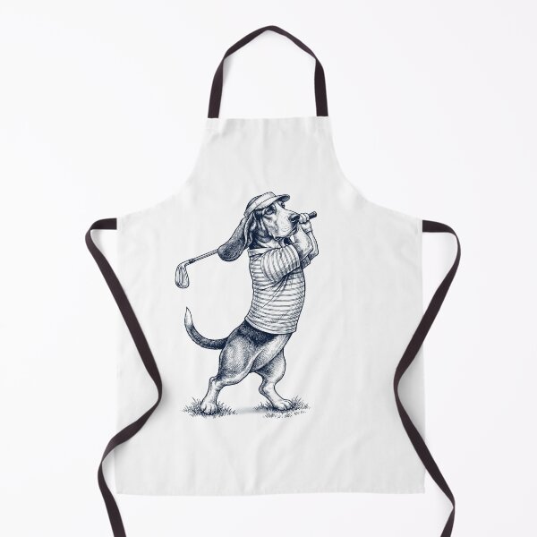 Item preview, Vintage Basset Hound Playing Golf Golfer Dog Lover designed and sold by TerryConnells.