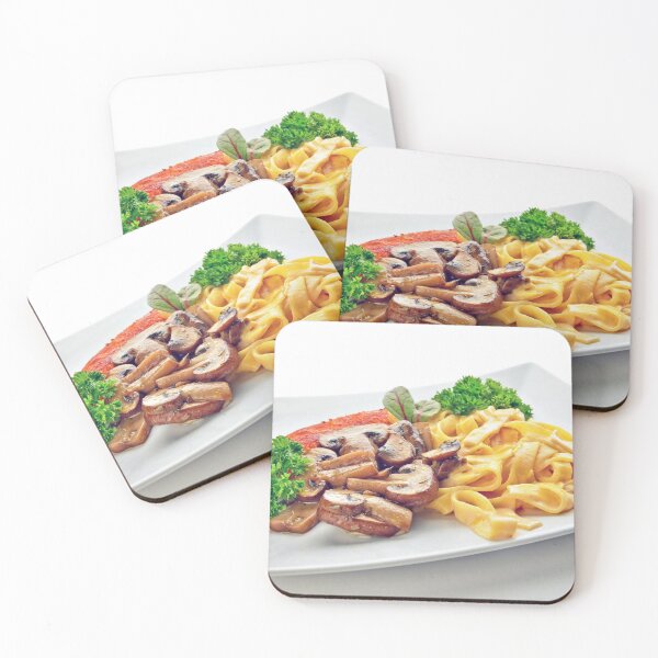 Item preview, A plate with meat, pasta and mushrooms designed and sold by AsahiNoAme.