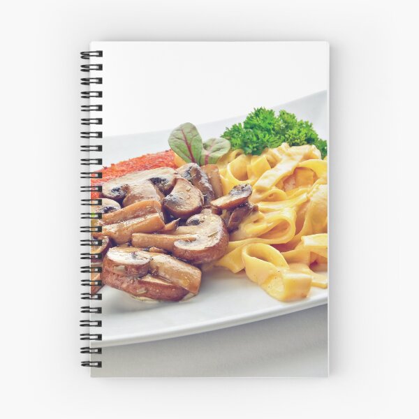 Item preview, A plate with meat, pasta and mushrooms designed and sold by AsahiNoAme.