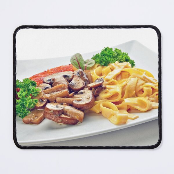 Item preview, A plate with meat, pasta and mushrooms designed and sold by AsahiNoAme.