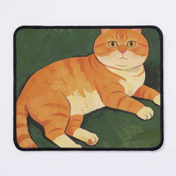 Item preview, Primitive Cat Portrait - Folk Art Painting designed and sold by PictorialWhimsy.