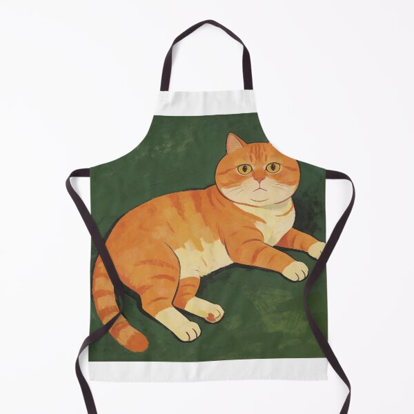 Item preview, Primitive Cat Portrait - Folk Art Painting designed and sold by PictorialWhimsy.