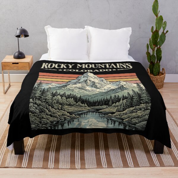 Item preview, Rocky Mountains Colorado Vintage Sunset Landscape designed and sold by FreshVibe Prints.