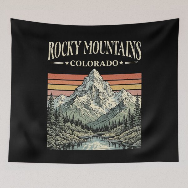 Item preview, Rocky Mountains Colorado Vintage Sunset Landscape designed and sold by FreshVibe Prints.