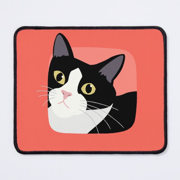Item preview, Attentive Tuxedo Cat Gazing Up designed and sold by Gumigrida.