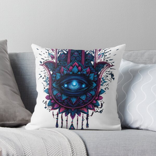 Item preview, The Hamsa of Protection: Neon Mystic Eye Amulet designed and sold by SepboiStudioMerch.