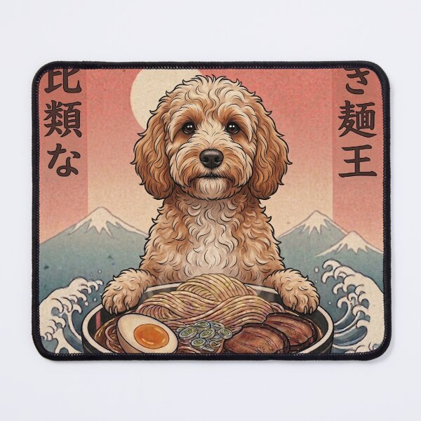 Item preview, Funny Cockapoo Japanese Ramen Noodles Vintage Kanagawa Wave designed and sold by FurryHavenPH.