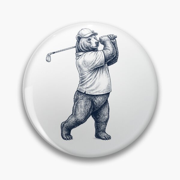Item preview, Vintage Bear Playing Golf Golfer Animal Lover designed and sold by TerryConnells.