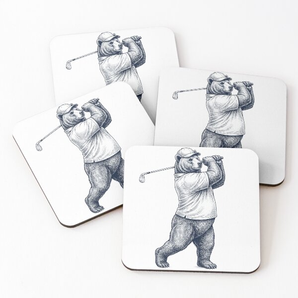 Item preview, Vintage Bear Playing Golf Golfer Animal Lover designed and sold by TerryConnells.