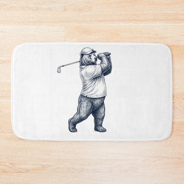 Item preview, Vintage Bear Playing Golf Golfer Animal Lover designed and sold by TerryConnells.