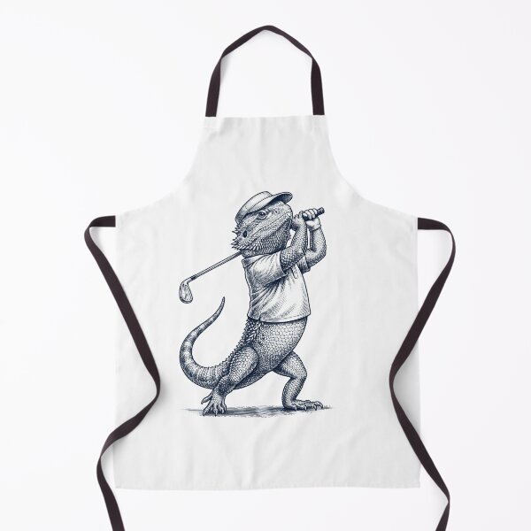 Item preview, Vintage Bearded Dragon Playing Golf Golfer Animal Lover designed and sold by TerryConnells.