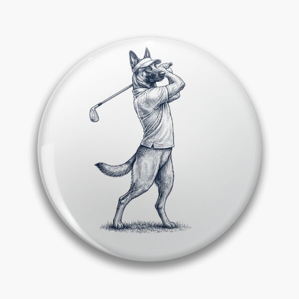 Item preview, Vintage Belgian Malinois Playing Golf Golfer Dog Lover designed and sold by TerryConnells.