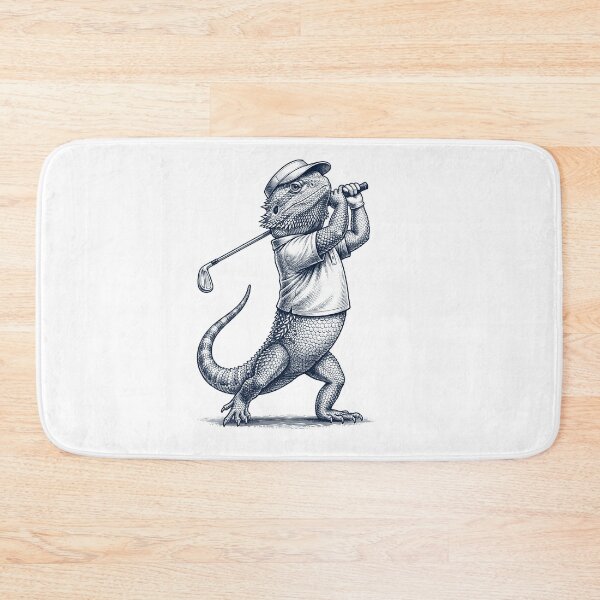 Item preview, Vintage Bearded Dragon Playing Golf Golfer Animal Lover designed and sold by TerryConnells.