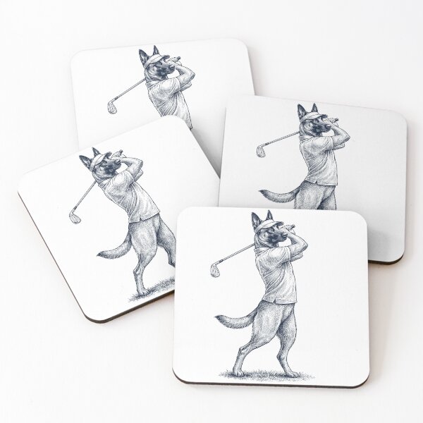 Item preview, Vintage Belgian Malinois Playing Golf Golfer Dog Lover designed and sold by TerryConnells.