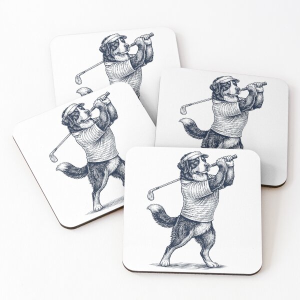 Item preview, Vintage Bernese Mountain Dog Playing Golf Golfer Dog Lover designed and sold by TerryConnells.