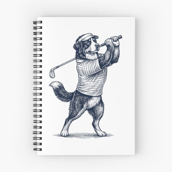 Item preview, Vintage Bernese Mountain Dog Playing Golf Golfer Dog Lover designed and sold by TerryConnells.