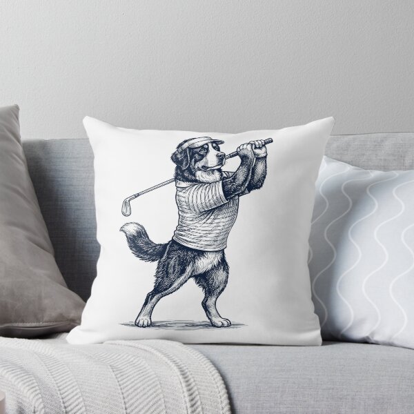 Item preview, Vintage Bernese Mountain Dog Playing Golf Golfer Dog Lover designed and sold by TerryConnells.