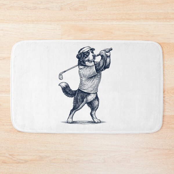 Item preview, Vintage Bernese Mountain Dog Playing Golf Golfer Dog Lover designed and sold by TerryConnells.
