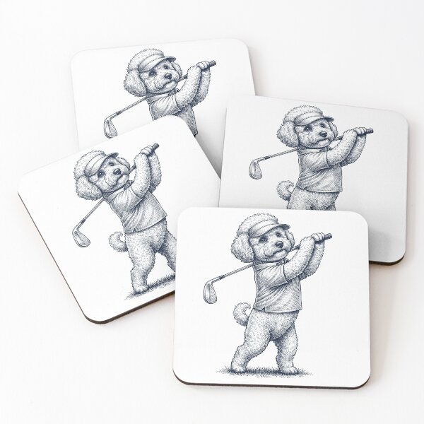 Item preview, Vintage Bichon Frise Playing Golf Golfer Dog Lover designed and sold by TerryConnells.