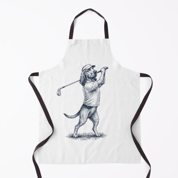 Aperçu de l'œuvre Chien de Saint-Hubert vintage jouant au golf, golfeur, amoureux des chiens créée et vendue par TerryConnells.