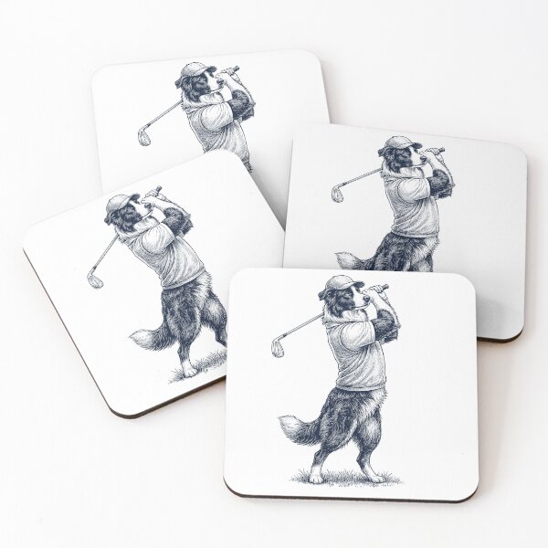 Item preview, Vintage Border Collie Playing Golf Golfer Dog Lover designed and sold by TerryConnells.