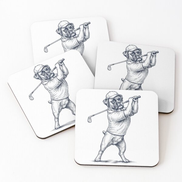 Item preview, Vintage Boxer Dog Playing Golf Golfer Dog Lover designed and sold by TerryConnells.
