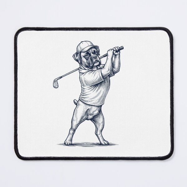 Item preview, Vintage Boxer Dog Playing Golf Golfer Dog Lover designed and sold by TerryConnells.
