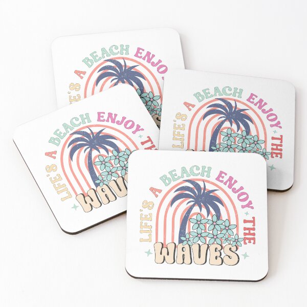 Item preview, Life’s A Beach Enjoy The Waves Retro - Vintage Tropical Surf Design designed and sold by KymeraStudio25.