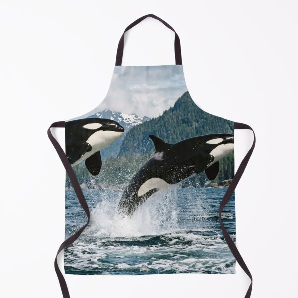 Item preview, Two orcas leaping out of the water. designed and sold by Malisa345.