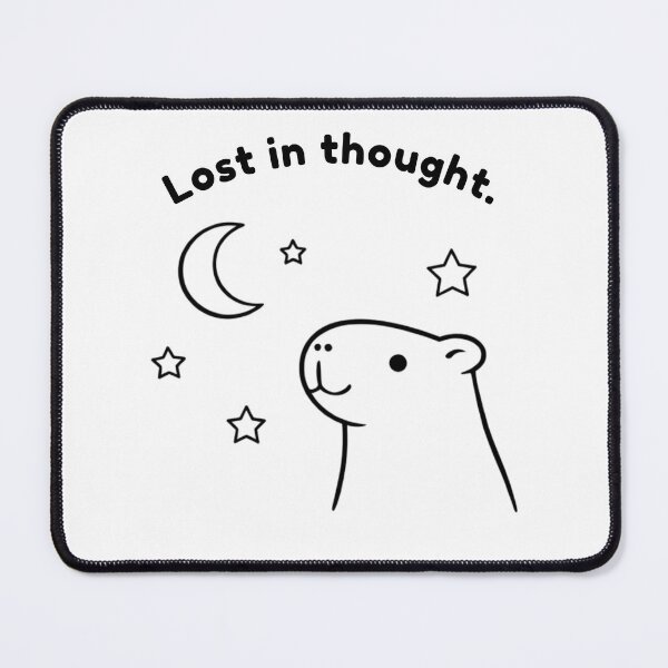Item preview, Lost in Thought Capybara – Simple Minimalist Animal Design designed and sold by PAPIRO SIGLO XXI.