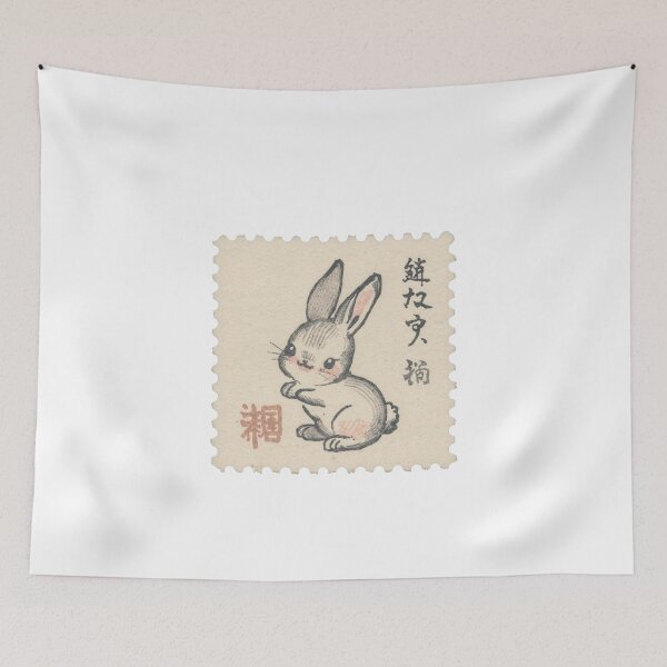Item preview, Vintage  rabbit stamp designed and sold by uunaa.