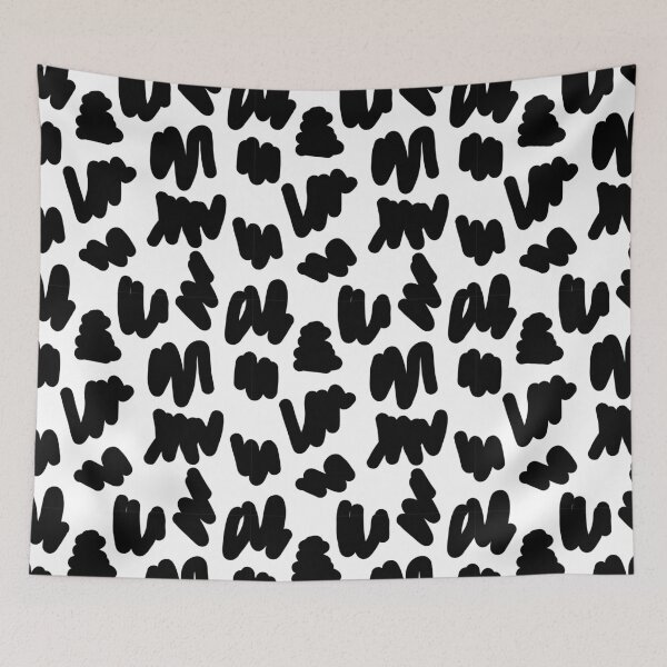 Item preview, Bold Monochrome Scribble Abstract Pattern designed and sold by Sacha's Artistry.