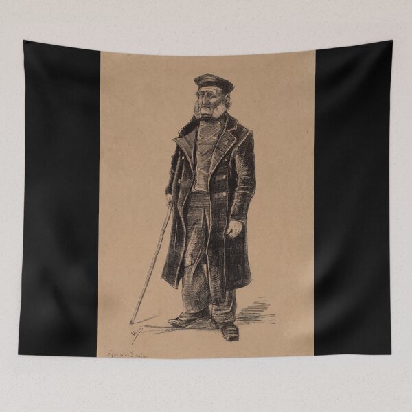 Item preview, Orphan Man Standing by Vincent van Gogh: Vintage Figure Drawing Poster designed and sold by artofuniverse.