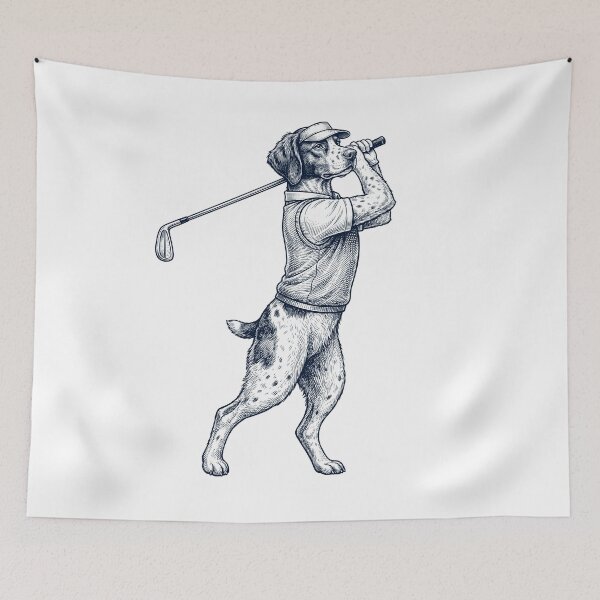 Item preview, Vintage Brittany Playing Golf Golfer Dog Lover designed and sold by TerryConnells.