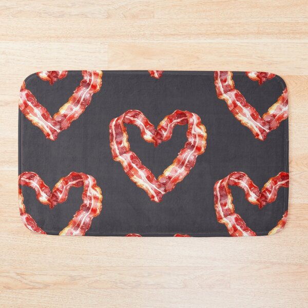 Item preview, Crispy heart made of bacon, watercolor designed and sold by LiskoDesign.