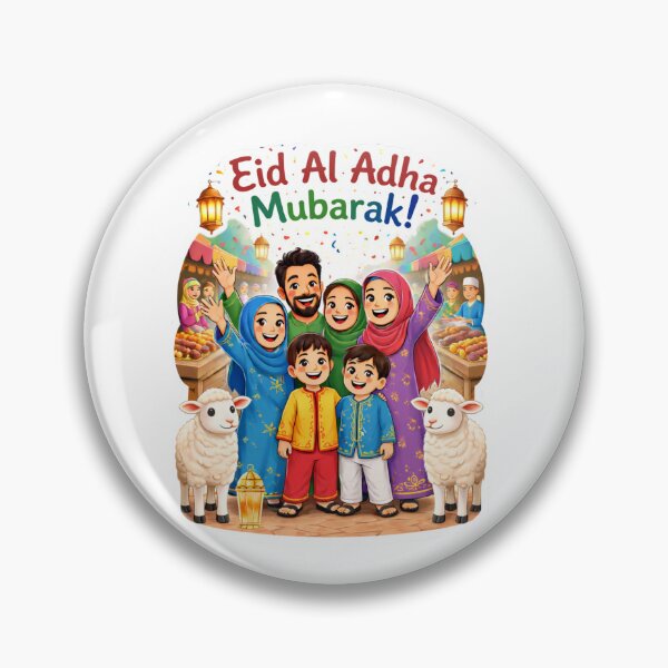 Item preview, Eid Al Adha Mubarak Happy Family Celebration Sticker designed and sold by RALYSHOP.