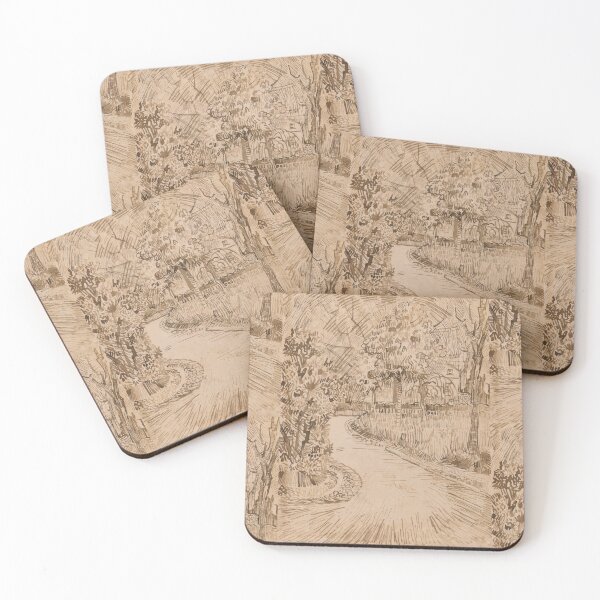 Item preview, Parc a Arles Avec Un Coin De La Maison Jaune by Vincent van Gogh: Sepia Garden Poster designed and sold by artofuniverse.