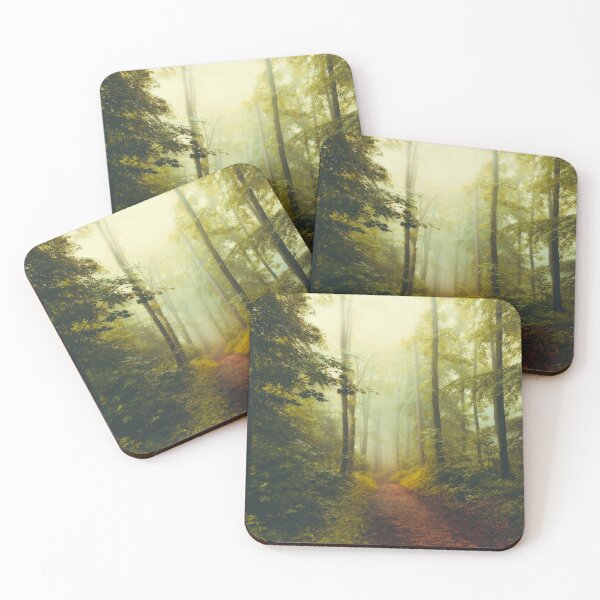Item preview, deeper and deeper - misty spring forest designed and sold by Dyrk Wyst Redbubble Shop.