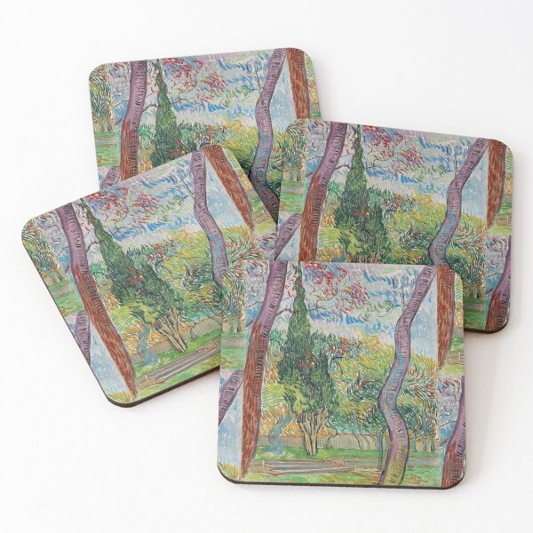 Item preview, Parc De Lhopital Saint Paul by Vincent van Gogh: Post Impressionist Garden Poster designed and sold by artofuniverse.