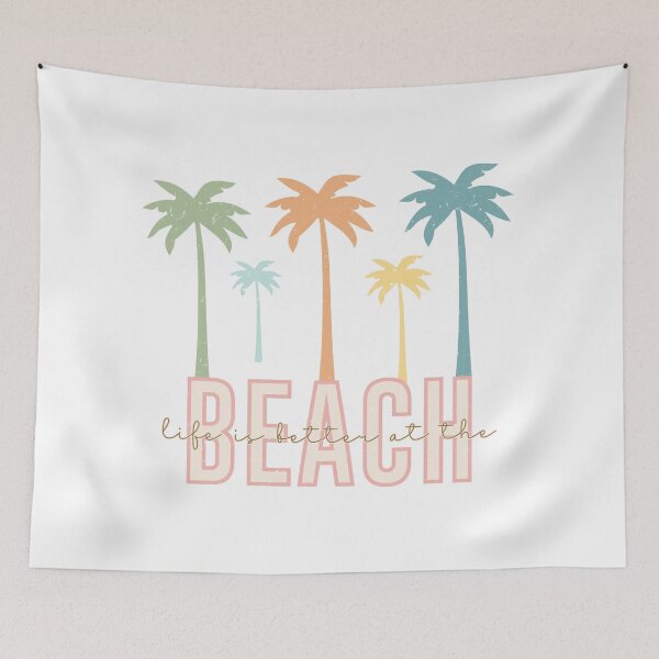 Item preview, Life Is Better At The Beach Palm Trees - Retro Tropical Summer Design designed and sold by KymeraStudio25.
