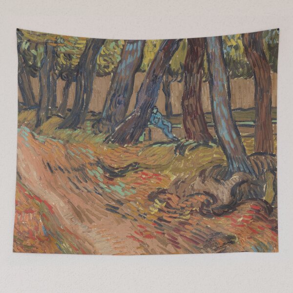 Item preview, Path in the Garden of the Asylum by Vincent van Gogh: Post Impressionist Print designed and sold by artofuniverse.