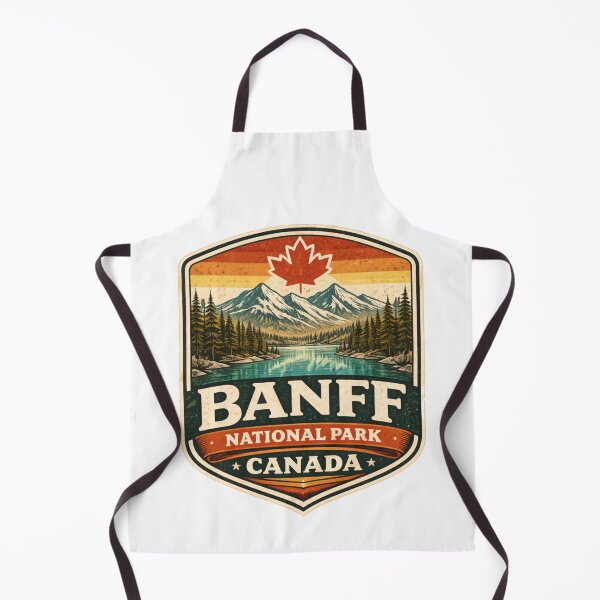 Item preview, Banff National Park Canada Vintage Travel Badge – Retro Mountain Lake Adventure Design designed and sold by Globalcitytees.